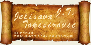 Jelisava Topisirović vizit kartica
